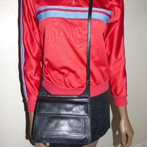 Fossil Black Leather Crossbody Y2K purse